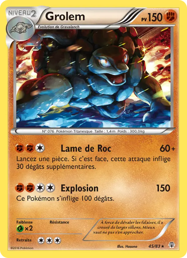 Carte Pokémon Grolem #45 — Générations