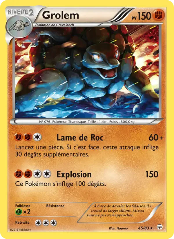Carte Pokémon Grolem #45 — Générations