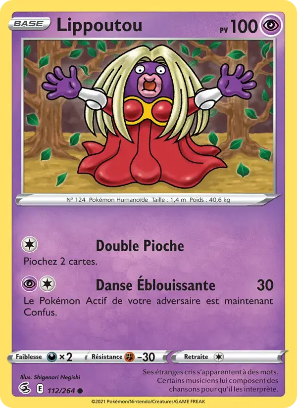 Carte Pokémon Lippoutou #112 — Poing de Fusion