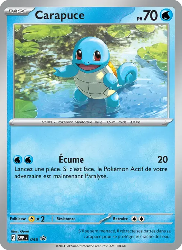 Carte Pokémon Carapuce #048 — Promos Écarlate et Violet