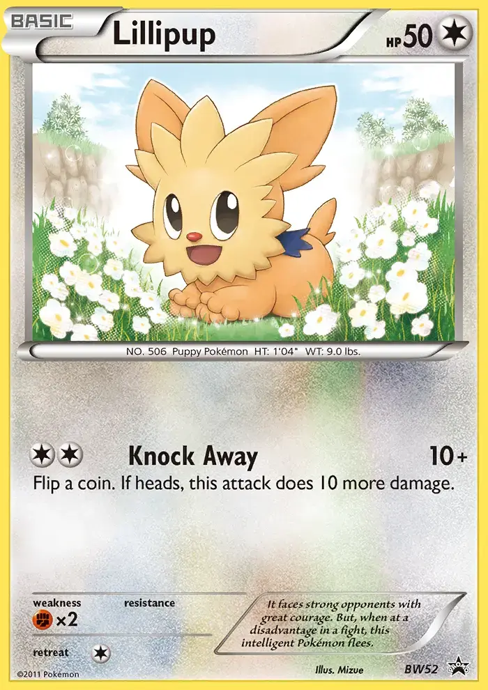 Carte Pokémon Lillipup #BW52 — Promos Noir et Blanc