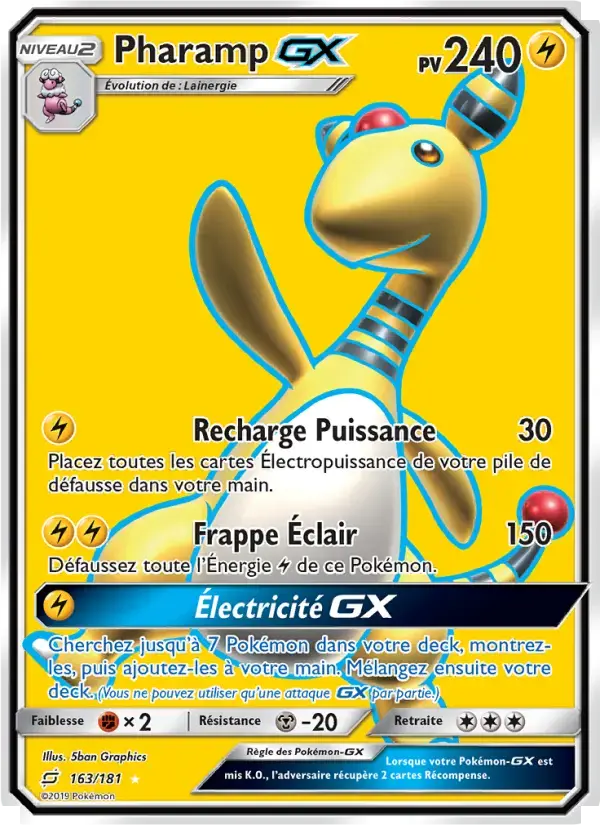 Carte Pokémon Pharamp GX #163 — Duo de Choc