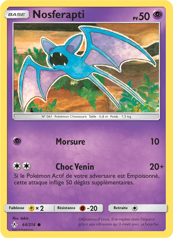 Carte Pokémon Nosferapti #64 — Alliance Infaillible
