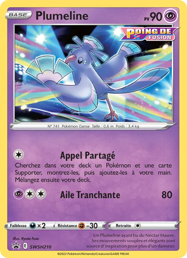 Carte Pokémon Plumeline #SWSH210 — Promos Épée et Bouclier