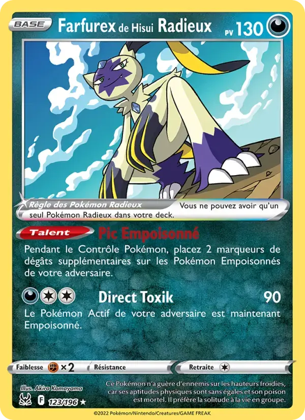 Carte Pokémon Farfurex de Hisui Radieux #123 — Origine Perdue