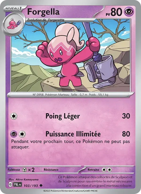 Carte Pokémon Forgella #103 — Évolutions à Paldea