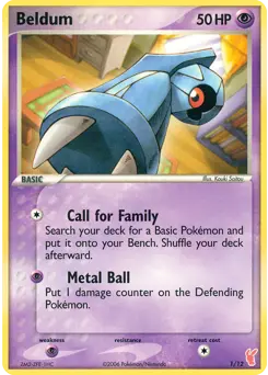 Carte Pokémon Beldum #1 — Kit du Dresseur EX 2 (Posipi)
