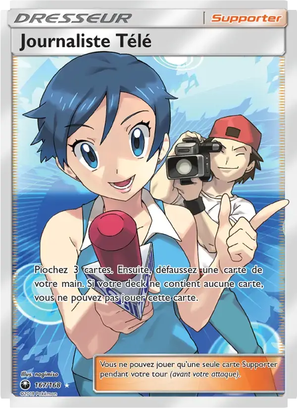 Carte Pokémon Journaliste Télé #167 — Tempête Céleste