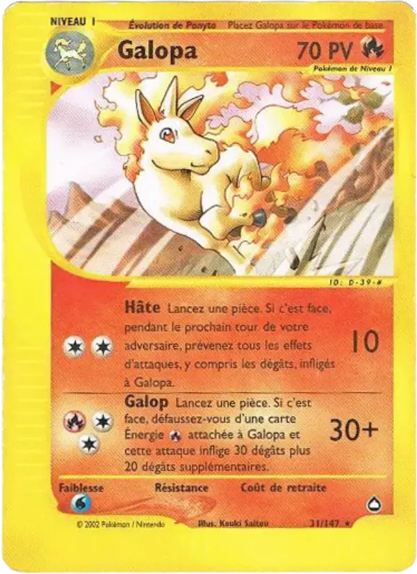 Carte Pokémon Galopa #31 — Aquapolis