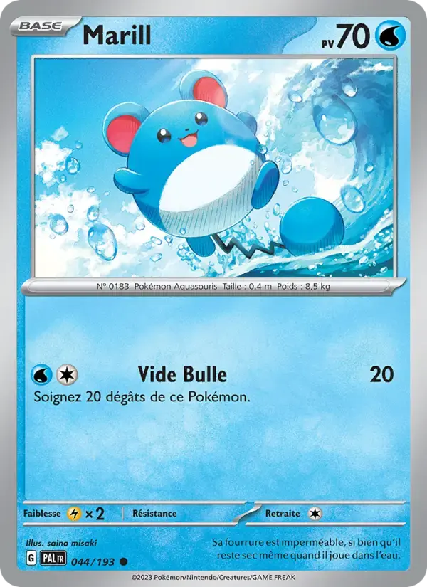 Carte Pokémon Marill #044 — Évolutions à Paldea