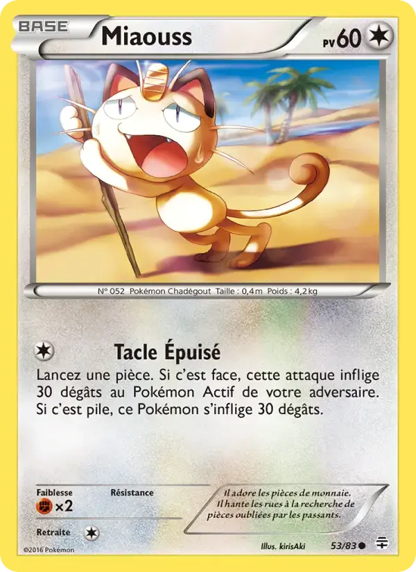Carte Pokémon Miaouss #53 — Générations