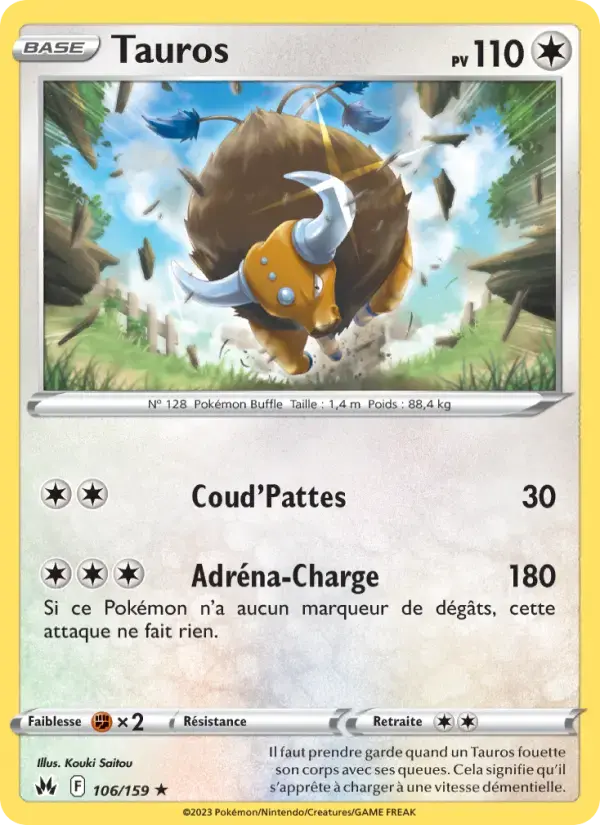 Carte Pokémon Tauros #106 — Zénith Suprême