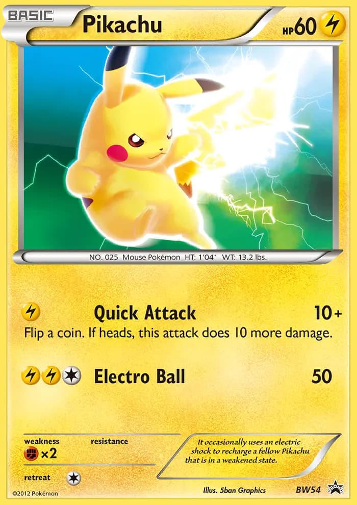 Pikachu #BW54 — Black & White Promos