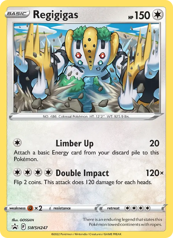 Carte Pokémon Regigigas #SWSH247 — Promos Épée et Bouclier