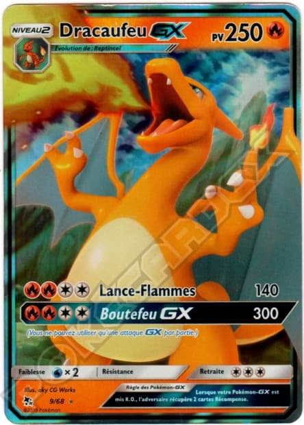 Carte Pokémon Dracaufeu-GX #9 — Destinées Occultes