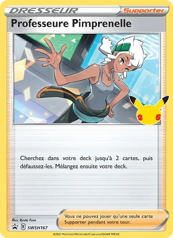 Carte Pokémon Professeure Pimprenelle #SWSH167 — Promos Épée et Bouclier