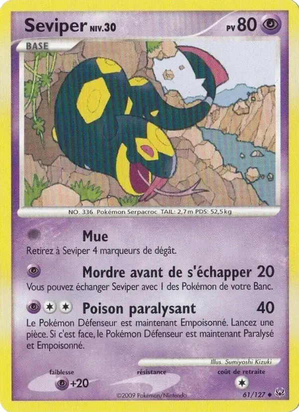 Carte Pokémon Seviper #61 — Platine