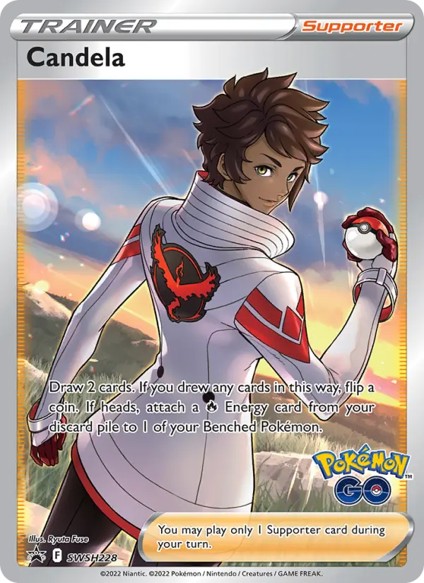 Carte Pokémon Capitaine d'équipe Candela #SWSH228 — Promos Épée et Bouclier