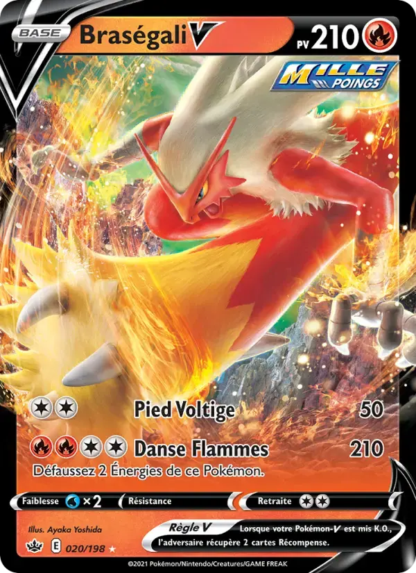 Carte Pokémon Braségali V #20 — Règne de Glace
