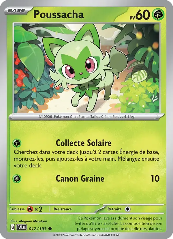 Carte Pokémon Poussacha #012 — Évolutions à Paldea