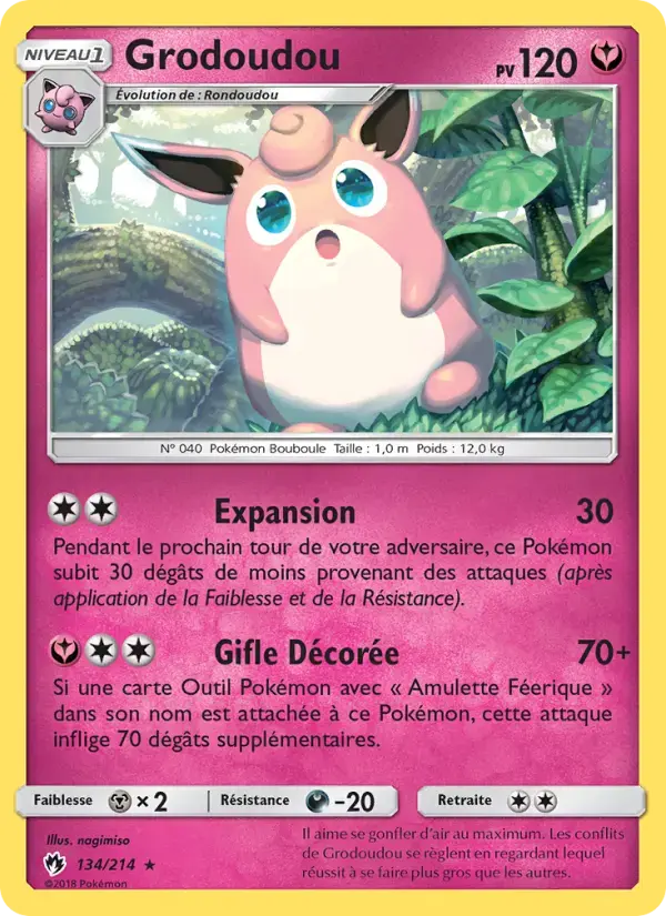 Carte Pokémon Grodoudou #134 — Tonnerre Perdu
