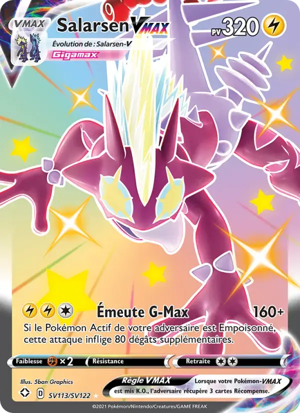Carte Pokémon Salarsen VMAX #SV113 — Destinées Radieuses