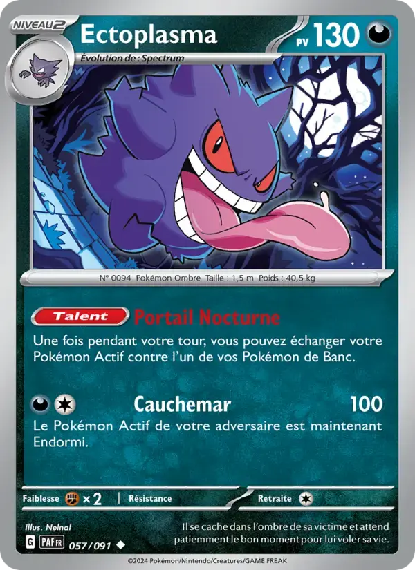 Carte Pokémon Ectoplasma #057 — Destinées de Paldea