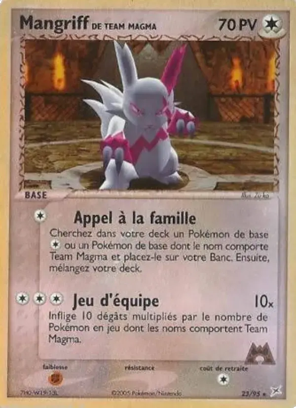 Carte Pokémon Mangriff de Team Magma #23 — Team Magma vs Team Aqua