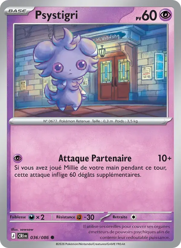 Carte Pokémon Psystigri #036 — Chaos Ascendant