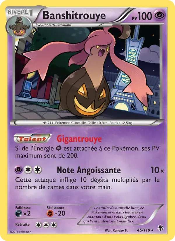 Carte Pokémon Banshitrouye #45 — Vigueur Spectrale