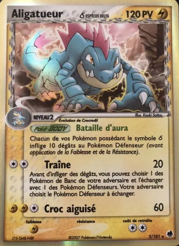 Carte Pokémon Aligatueur δ #002 — Île des Dragons