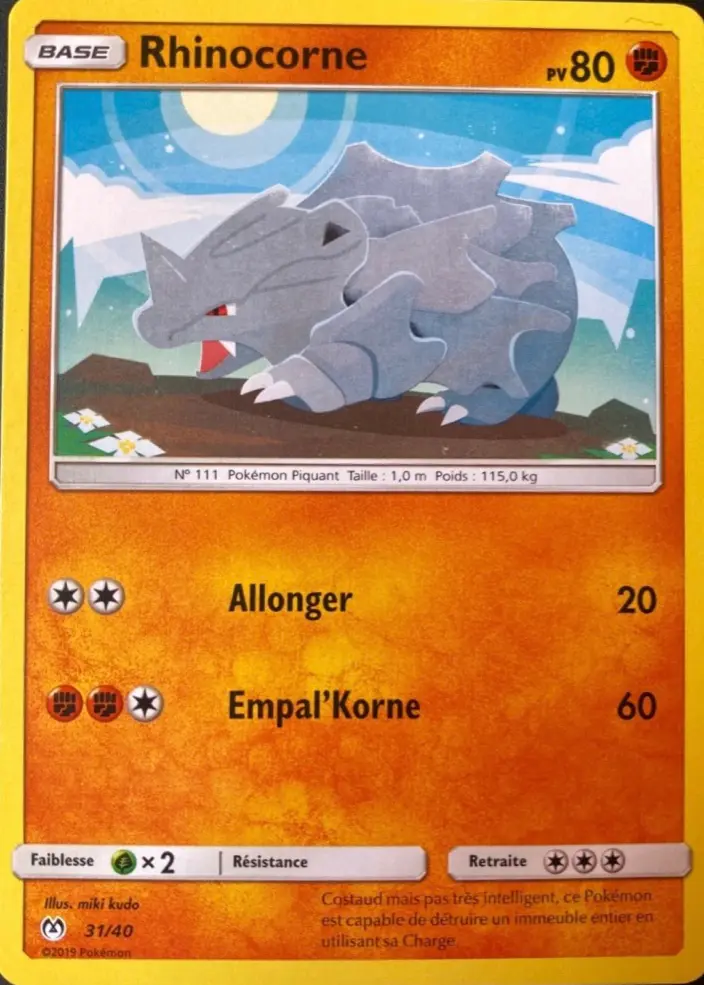 Carte Pokémon Rhinocorne #31 — 2019 Promo McDonald's