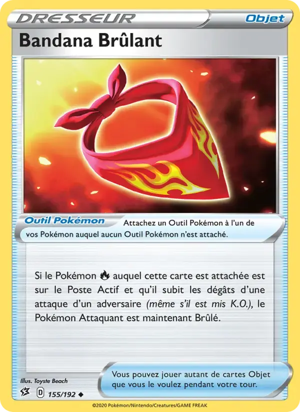 Carte Pokémon Bandana Brûlant #155 — Clash des Rebelles