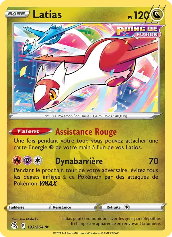 Carte Pokémon Latias #193 — Poing de Fusion