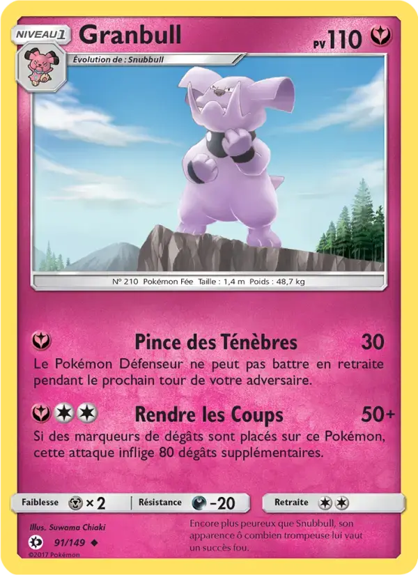 Carte Pokémon Granbull #91 — Soleil et Lune
