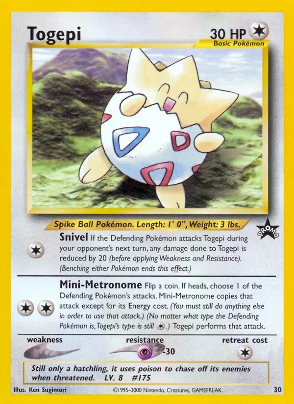 Carte Pokémon Togepi #30 — Promos Wizards
