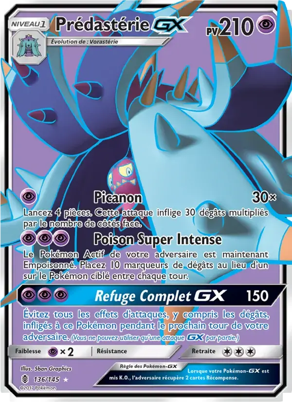 Carte Pokémon Prédastérie GX #136 — Gardiens Ascendants