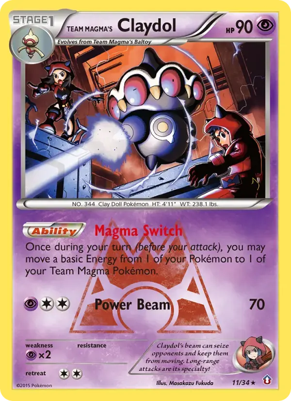 Team Magma's Claydol #11 — Double Crisis