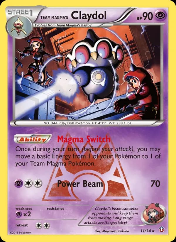 Team Magma's Claydol #11 — Double Crisis