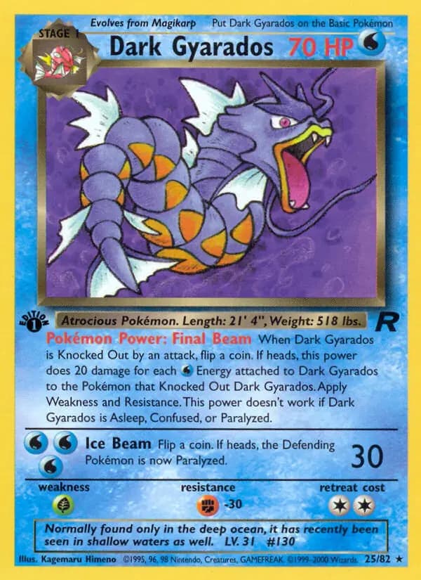 Dark Gyarados #25 — Team Rocket