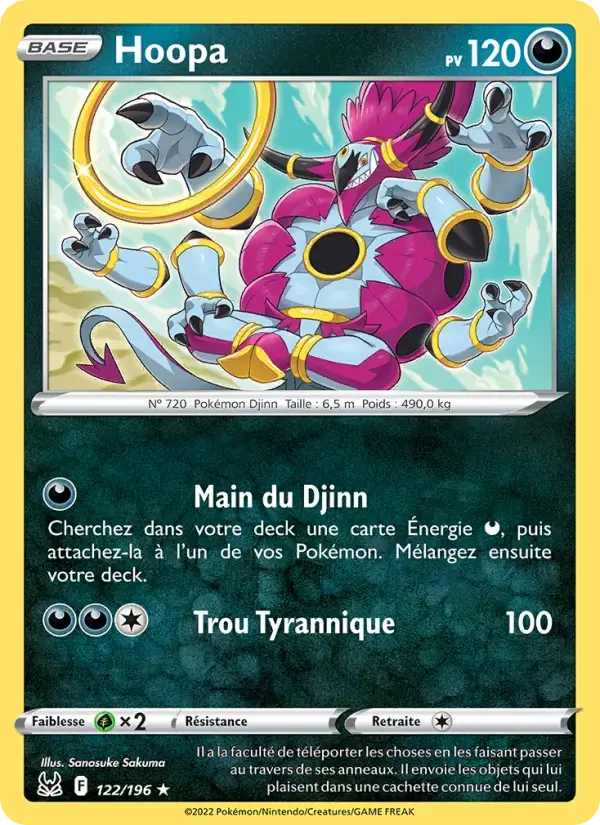 Carte Pokémon Hoopa #122 — Origine Perdue
