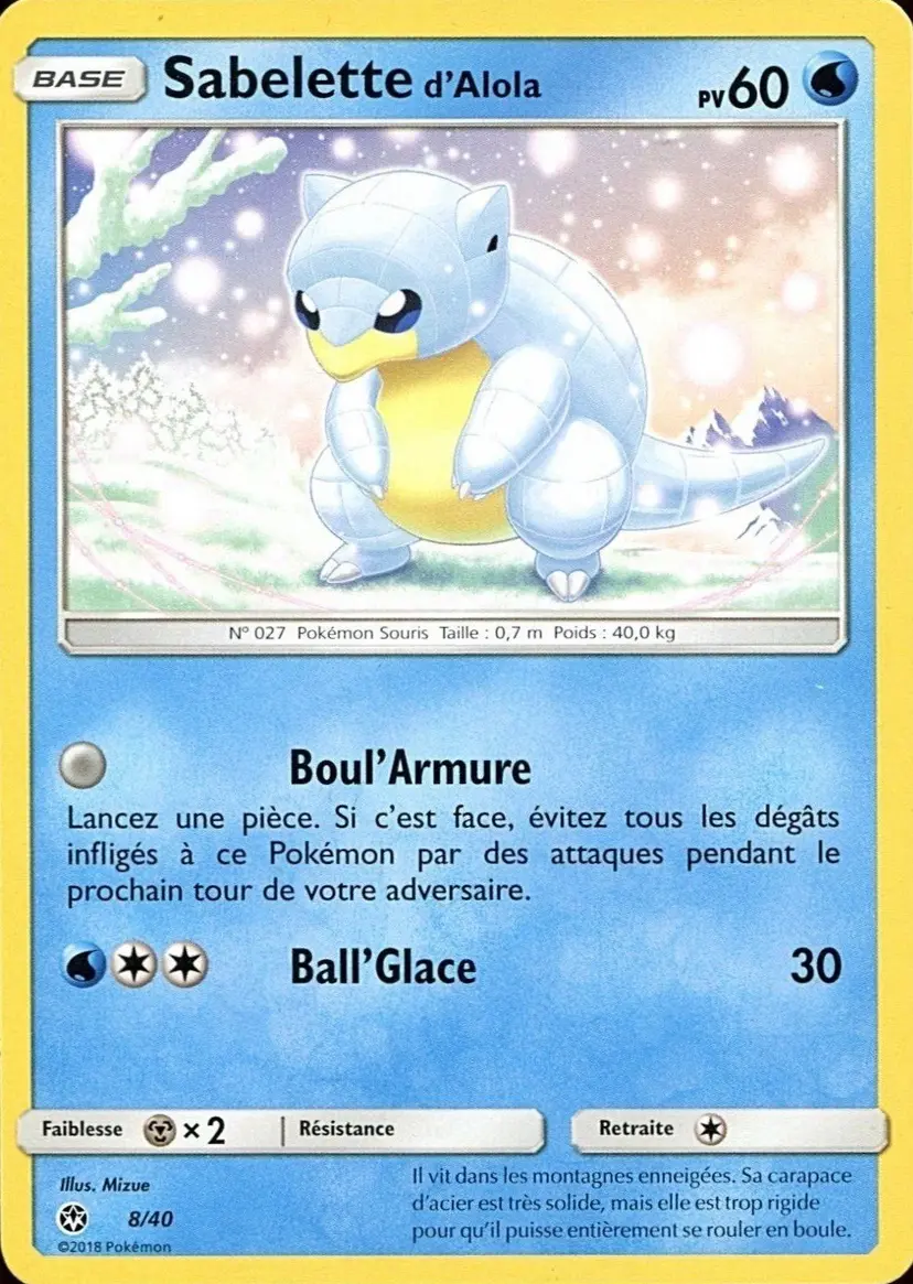Carte Pokémon Sabelette d'Alola #8 — 2018 Promo McDonald's