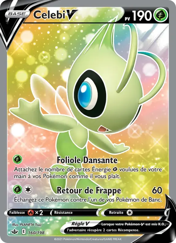 Carte Pokémon Celebi V #160 — Règne de Glace