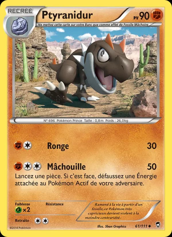 Carte Pokémon Ptyranidur #61 — Poings Furieux