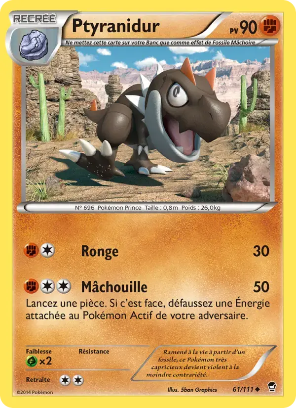 Carte Pokémon Ptyranidur #61 — Poings Furieux