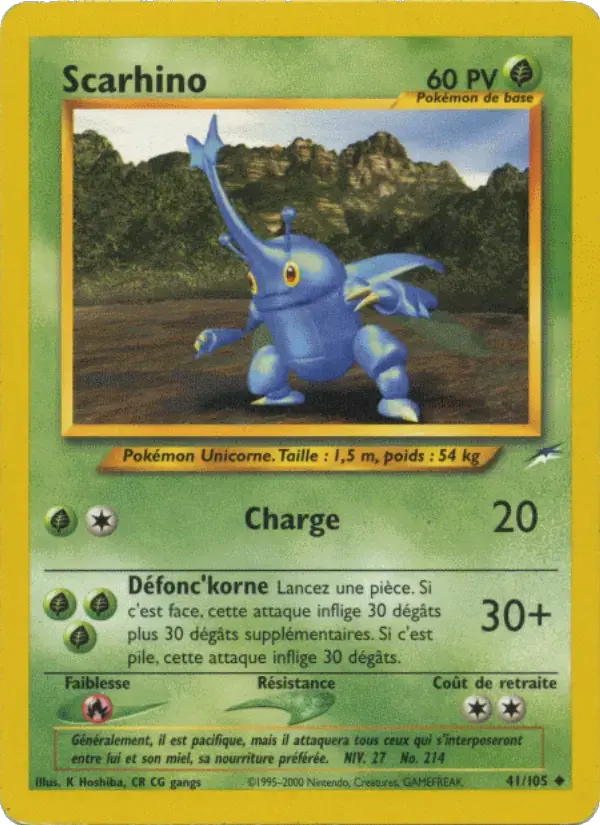 Carte Pokémon Scarhino #41 — Neo Destiny