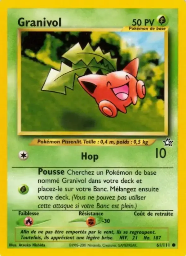 Carte Pokémon Granivol #61 — Neo Genesis