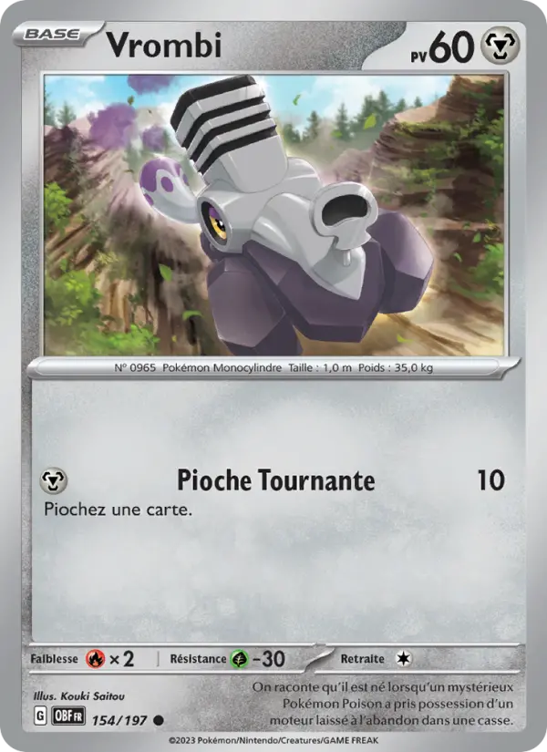 Carte Pokémon Vrombi #154 — Flammes Obsidiennes
