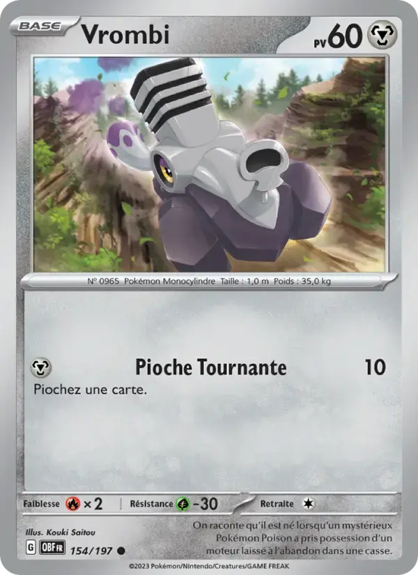 Carte Pokémon Vrombi #154 — Flammes Obsidiennes