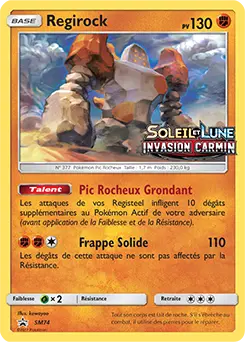 Carte Pokémon Regirock #SM74 — Promos Soleil et Lune